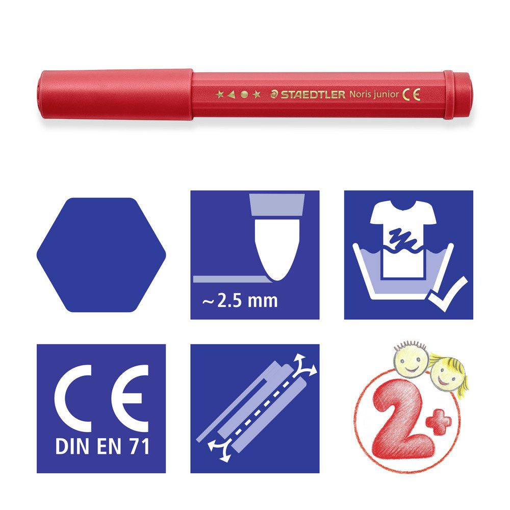 STAEDTLER Faserstift Staedtler Fasermaler Noris 329 C12 farbig sortiert 12 St.