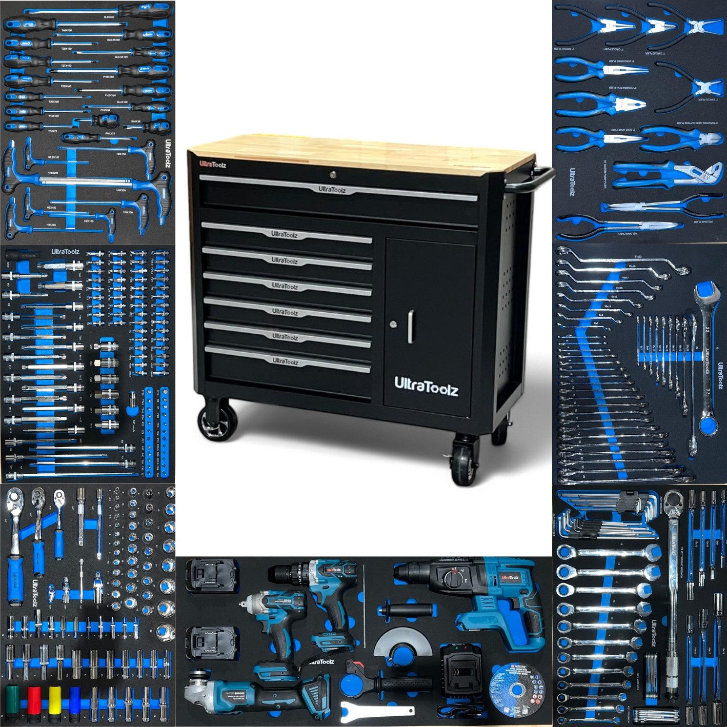 UltraToolz Werkstattwagen UltraToolz Jumbo Werkstattwagen + Maschinen 7/7 günstig online kaufen