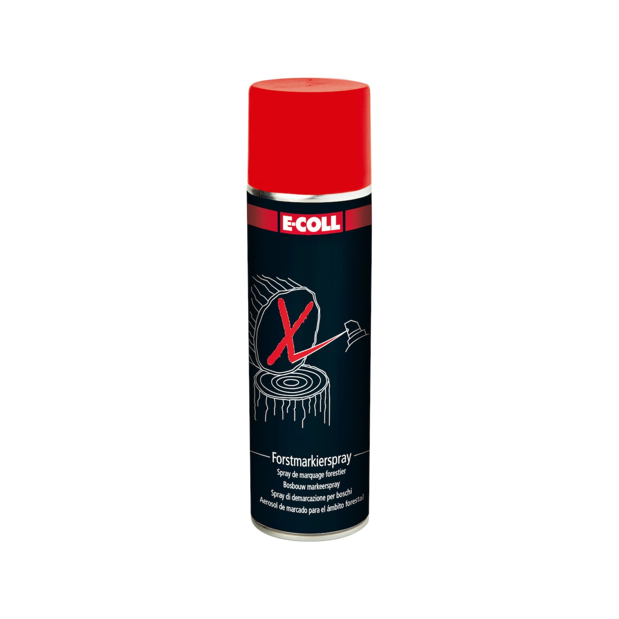 E-COLL Lackmarker E-COLL Forstmarkierspray 500ml rot