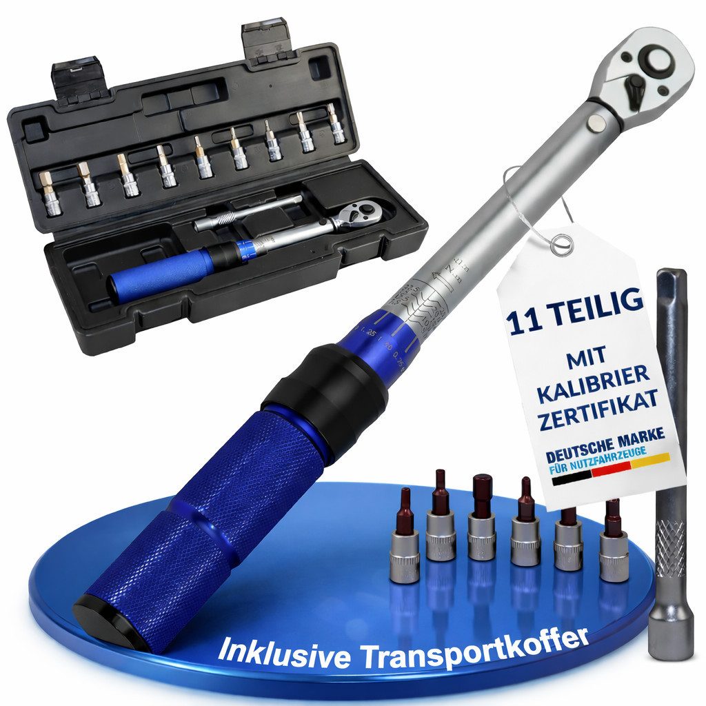 NTG Nutzfahrzeug Technik GmbH Drehmomentschlüssel 1/4 5-25 Nm Ratsche Drehmoment Werkzeug Fahrrad