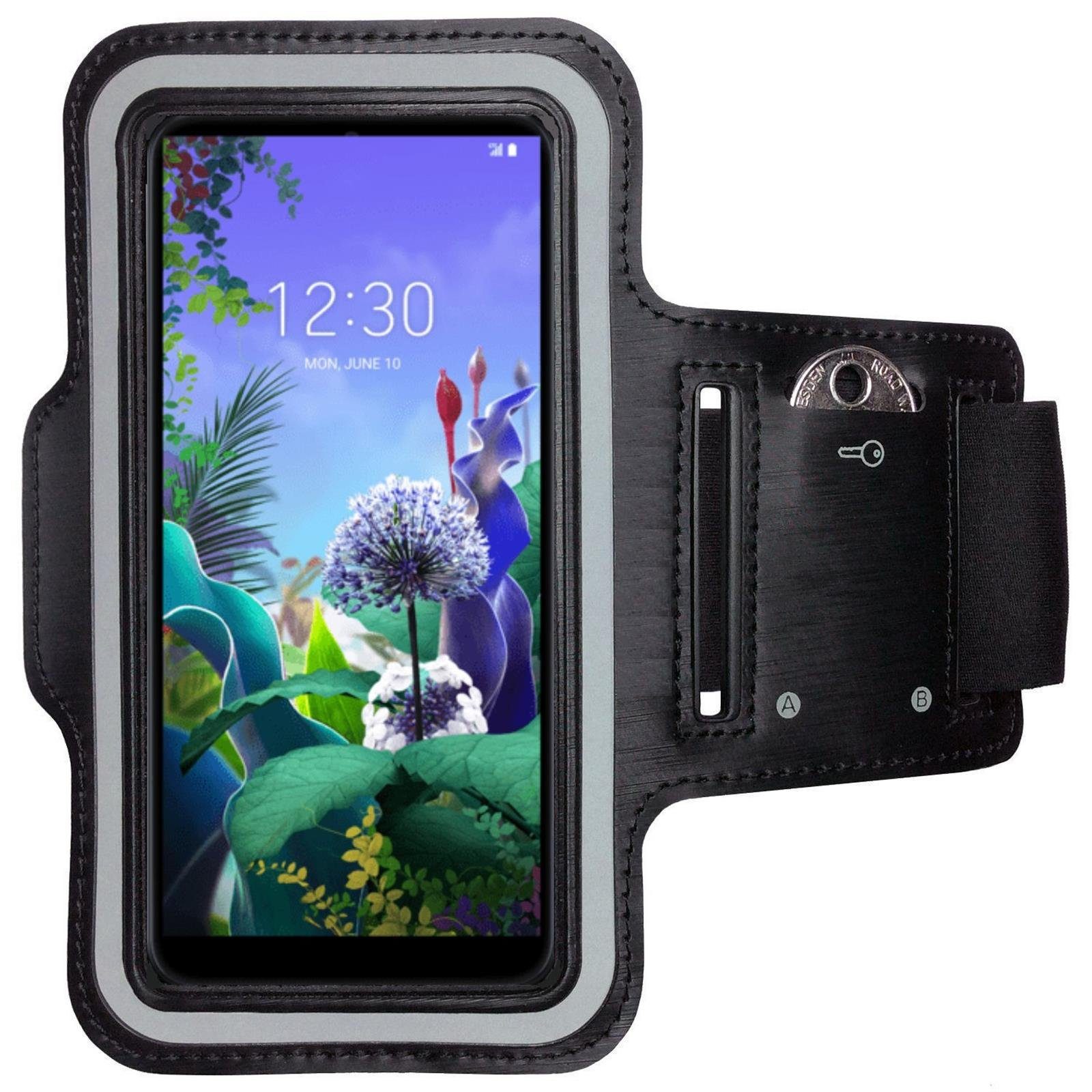 CoverKingz Handyhülle LG Q60 Handy Sport Armband Hülle Sportarmband Fitness Tasche Lauf Etui, Sport Schutzhülle Schlüsselfach Handyhülle Jogging Schutztasche Etui