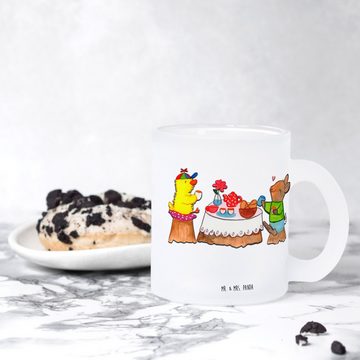 Mr. & Mrs. Panda Teeglas Ostern Frühstück - Transparent - Geschenk, Osterdeko, Hase, Teetasse, Premium Glas, Liebevolle Gestaltung
