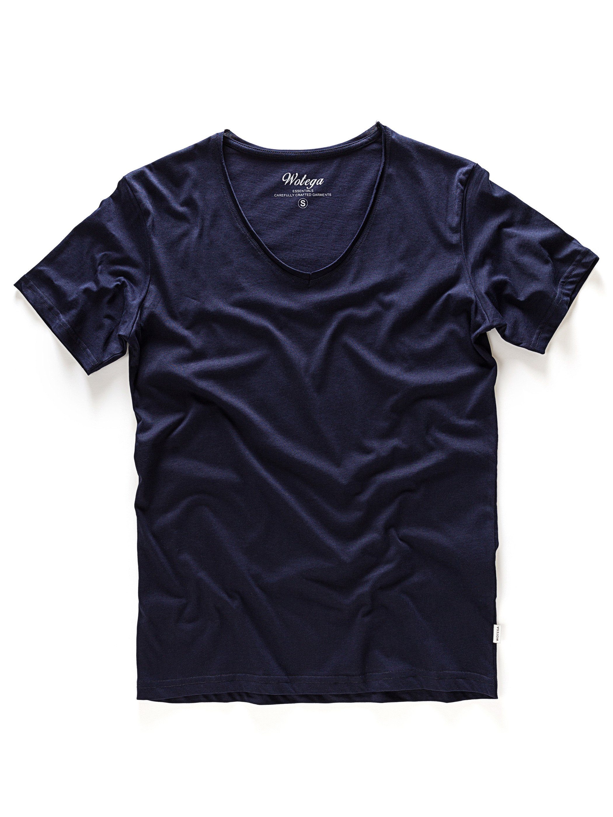 sky 193924) Tee WOTEGA Blau V-Shirt (night Basic Nasus V-Neck