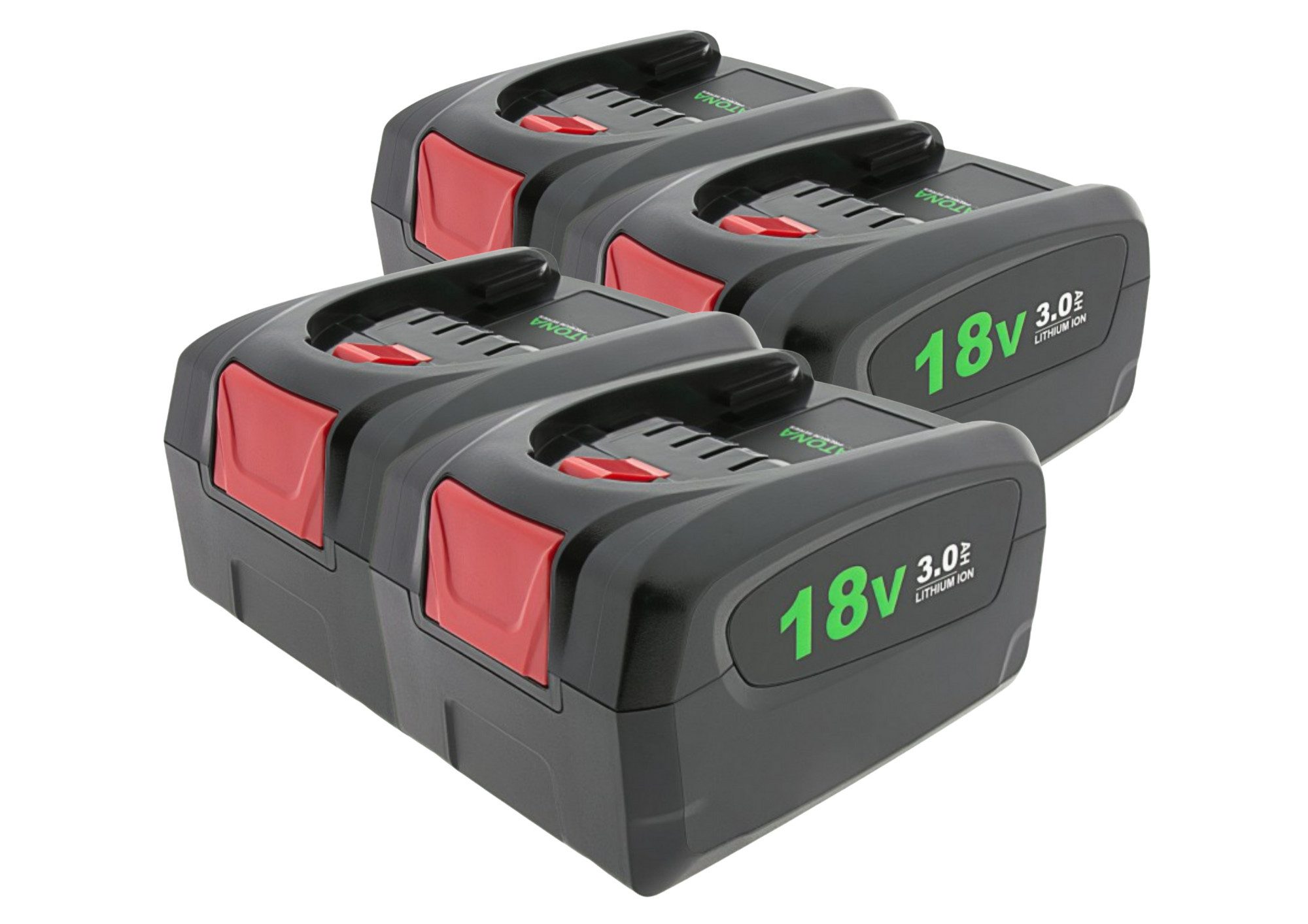 Patona 4er-Set PATONA Akku Bosch PBA18 18V 3.0Ah Ersatzakku Akku