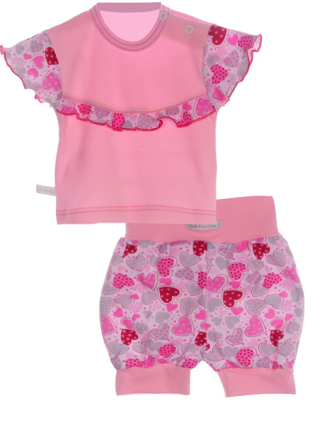 Shirt & Shorts T-Shirt und Shorts Set Baby Anzug sommerlich mit Herzen