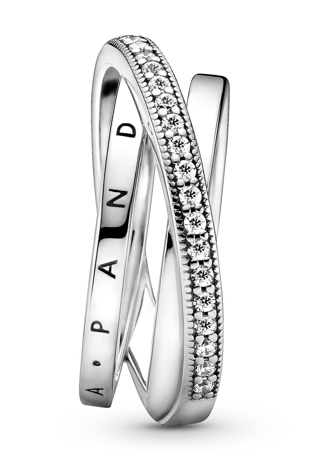 Pandora Silberring Silber Dreifach Gekreuzte Pavé günstig online kaufen