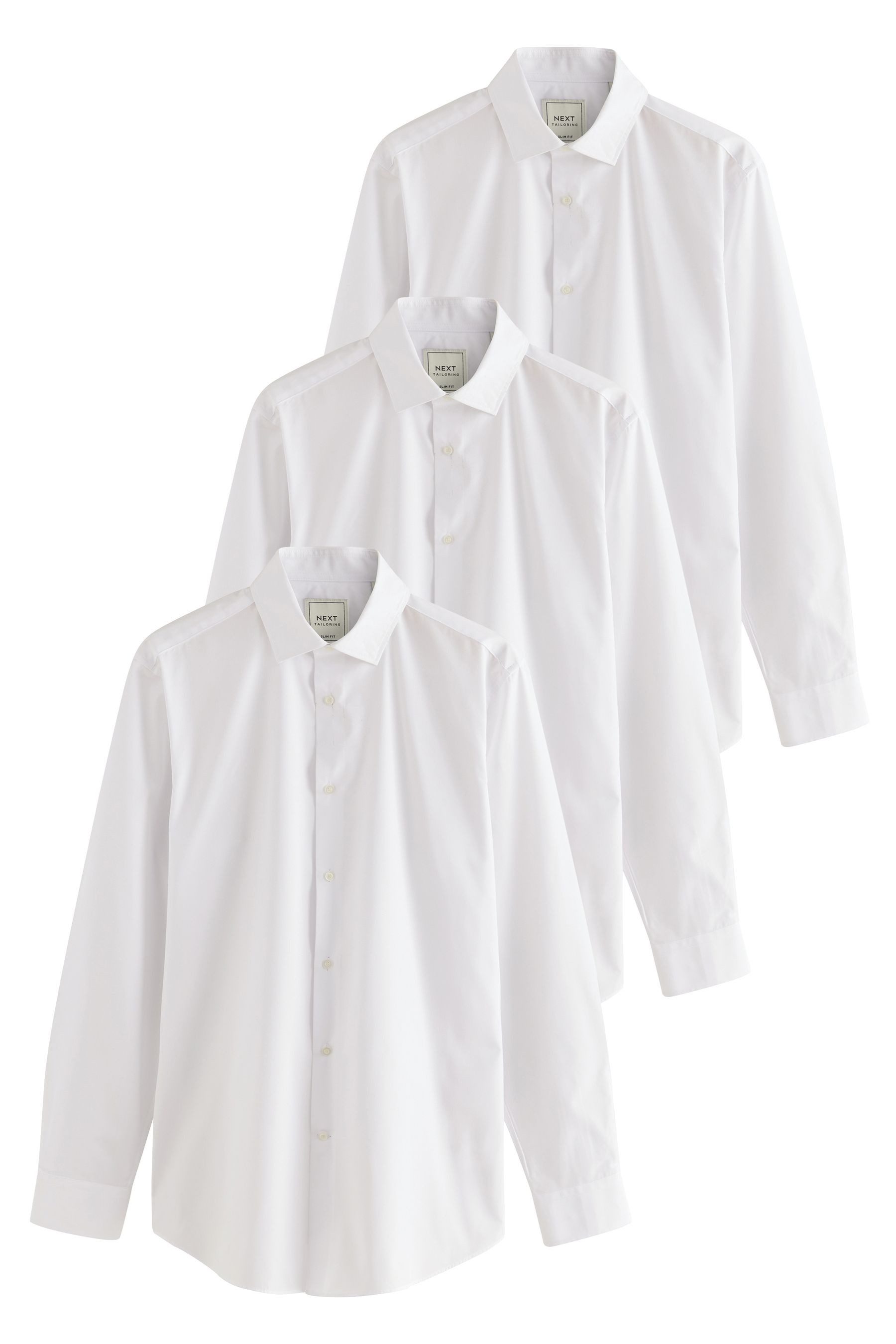 Langarmhemd Pflegeleichte Hemden im Slim Fit, 3er-Pack