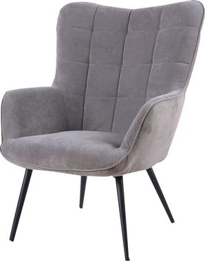 byLIVING Sessel Uta (1-St), wahlweise mit oder ohne Hocker, in Cord, Samt oder Webstoff
