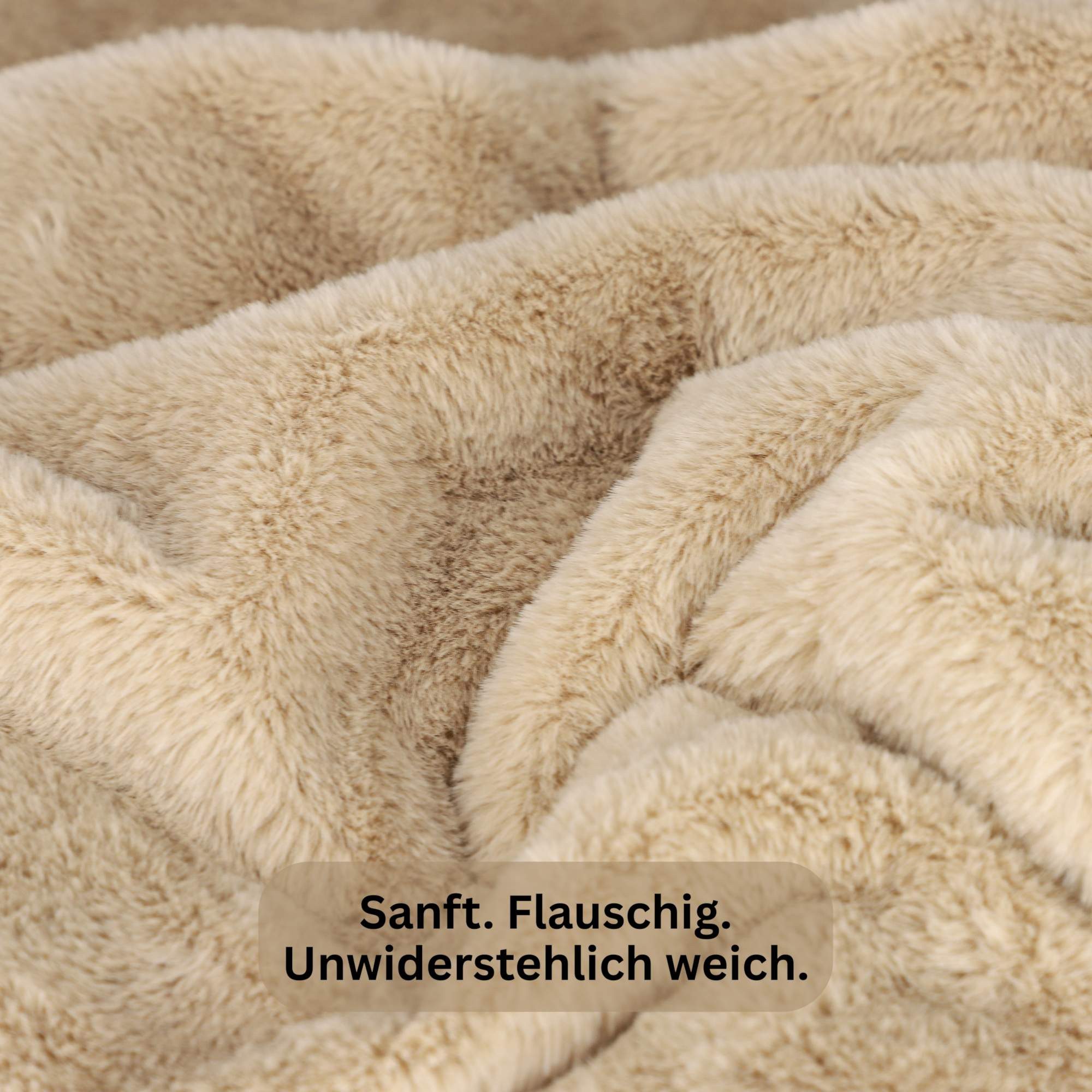 Wohndecke ELEGANCE Wohndecke, SCHÖNER WOHNEN-Kollektion, 130 x 170 cm in Beige – Bild 2 von 5