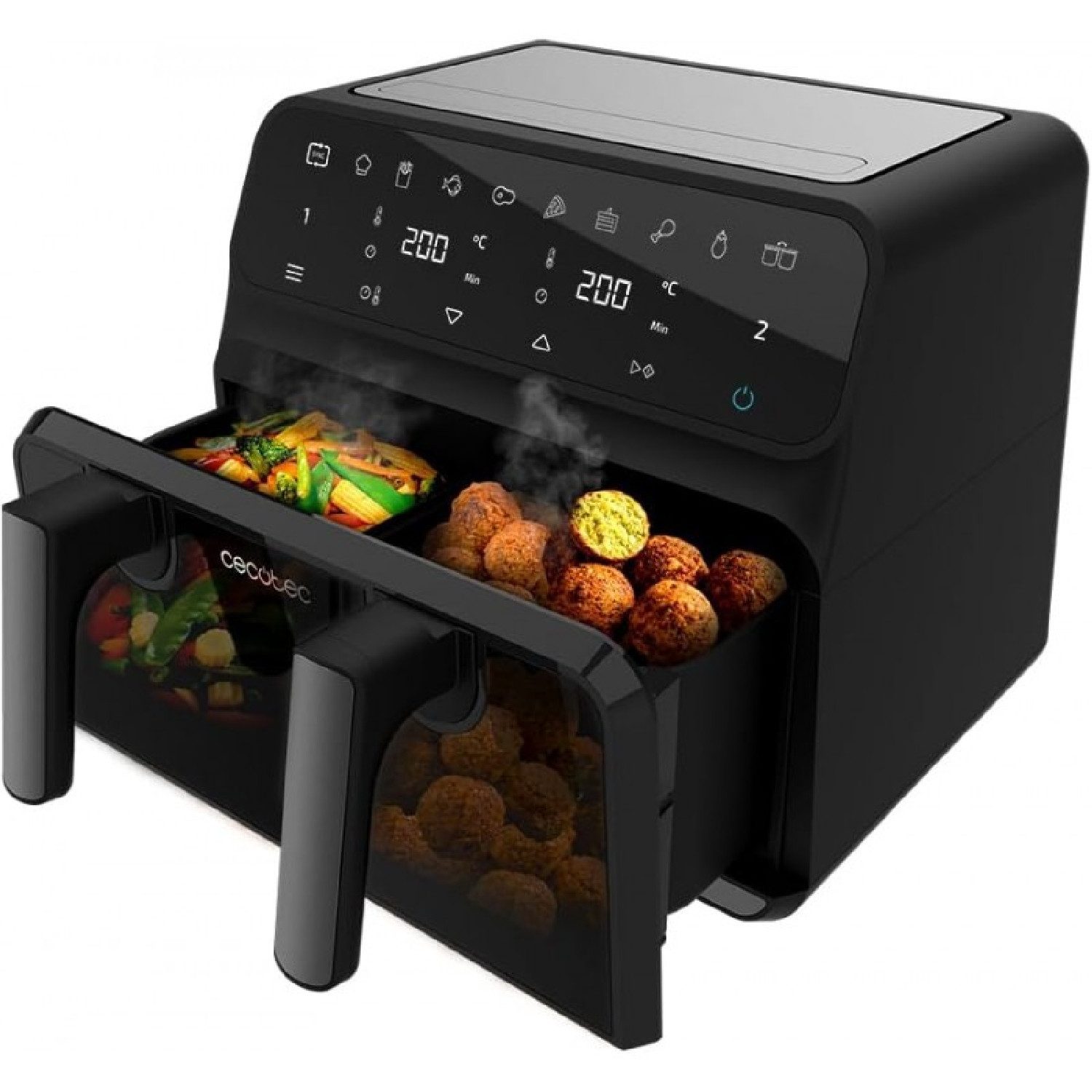 Cecotec Heißluftfritteuse, 2200 W, Cecofry Advance 9000 Window