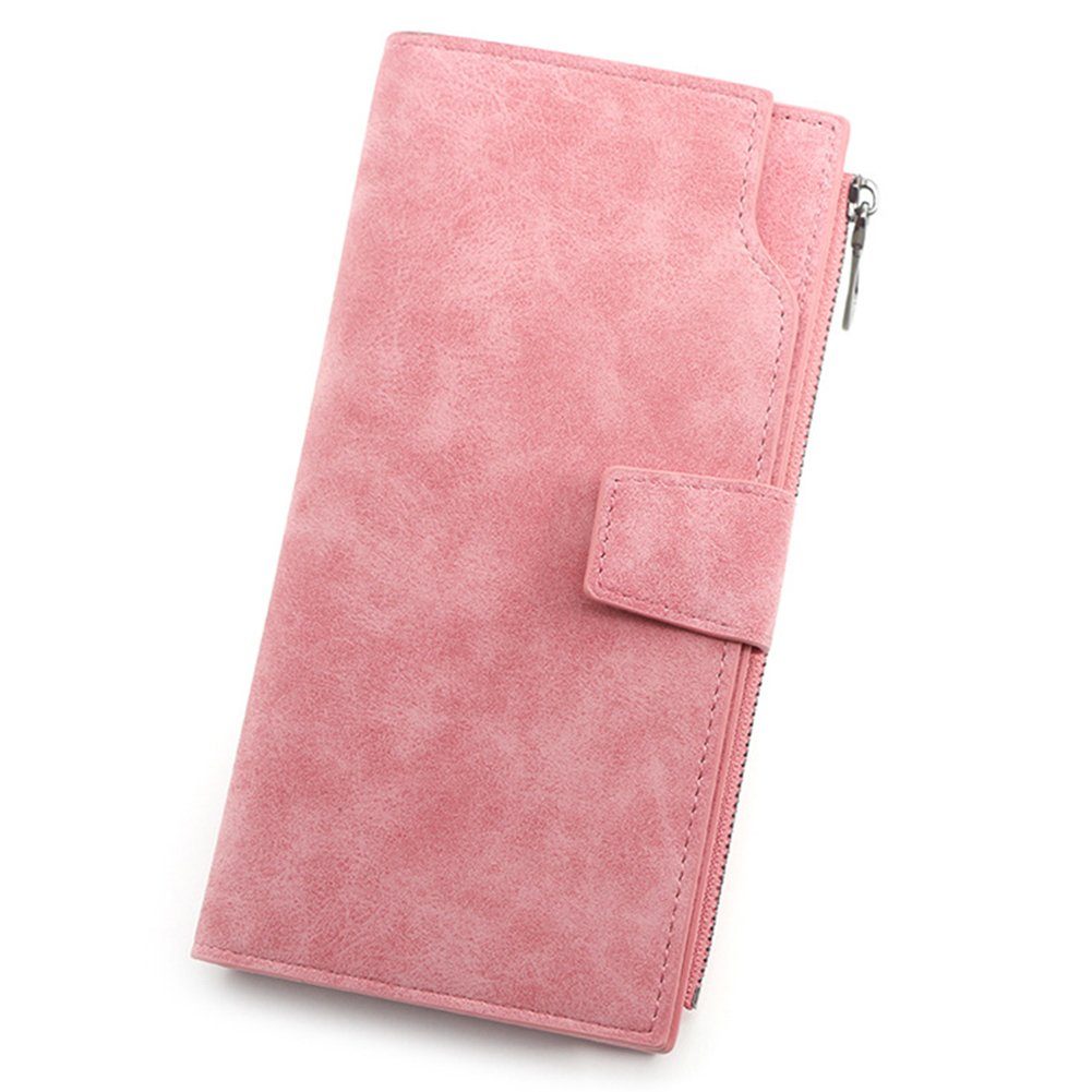 Super günstiger Kauf Blusmart Geldbörse Frosted Long Wallet Multifunktionale Für Damen m009 pink Mit Reißverschluss