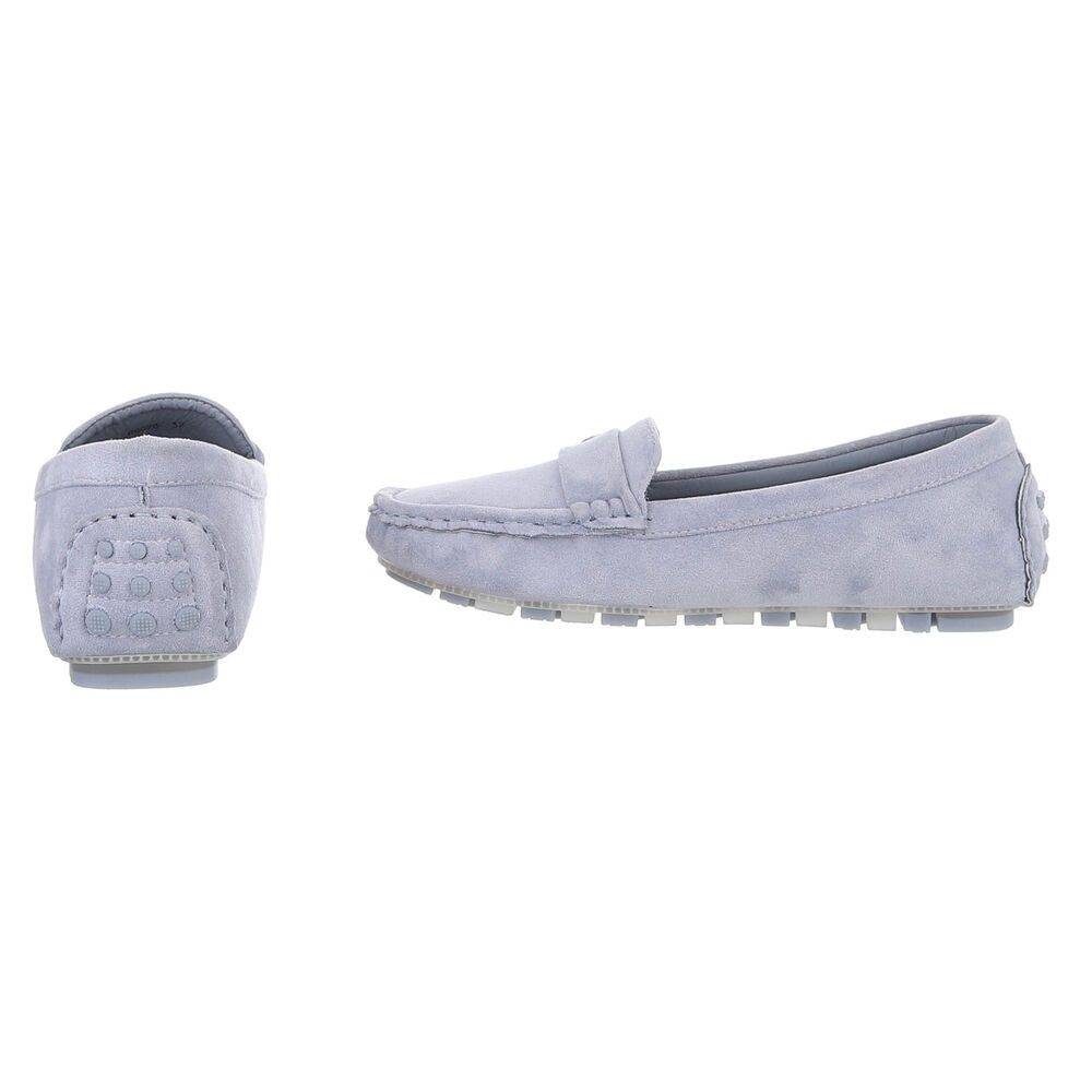 Ital-Design Modischer Mokassin für Damen mit eleganten Details Slipper (91554426) Flach Mokassins in Hellblau – Bild 5 von 5