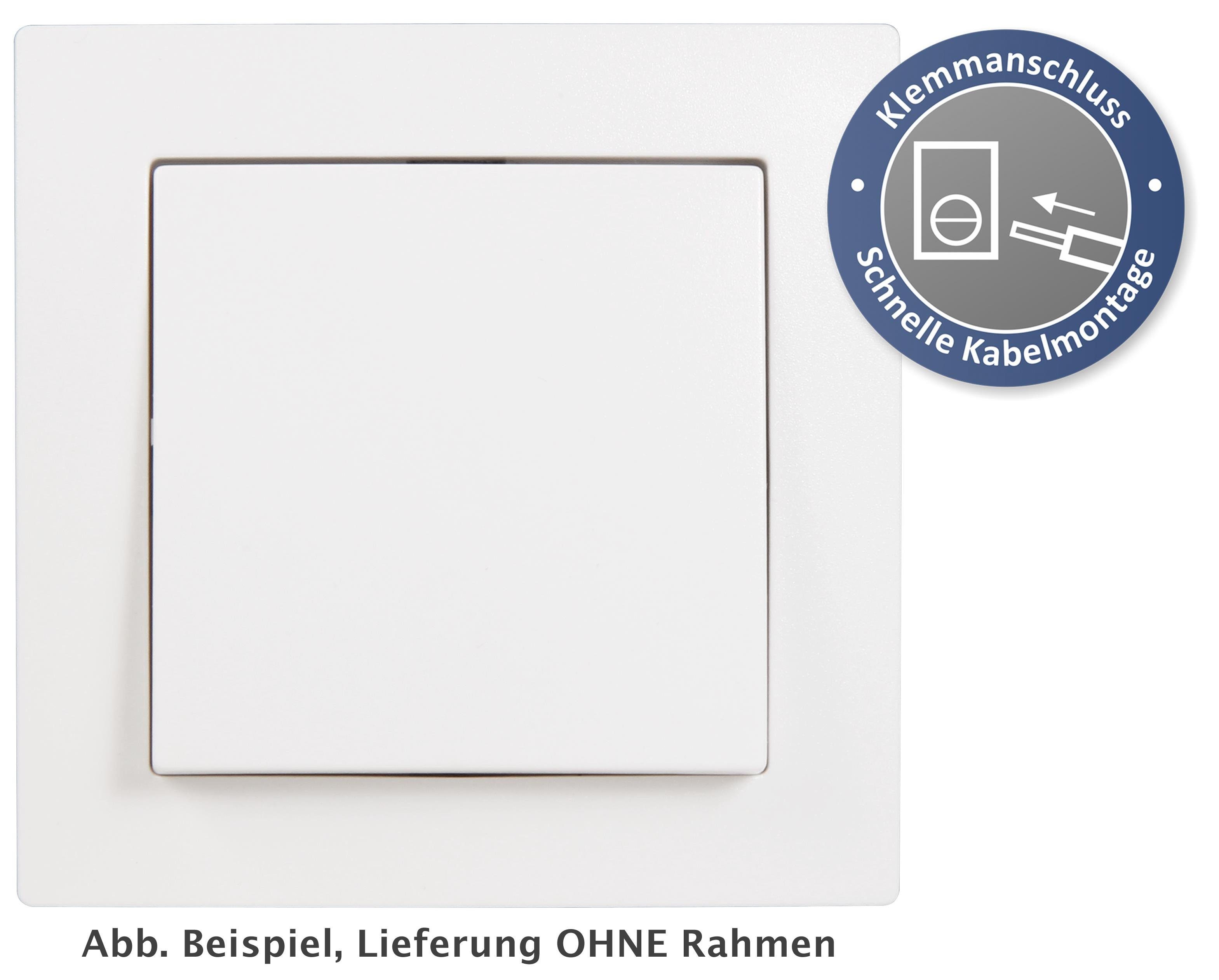 McPower Steckdose Wechselschalter McPower Flair, 250V~/10A, UP, Klemmanschluss, weiß