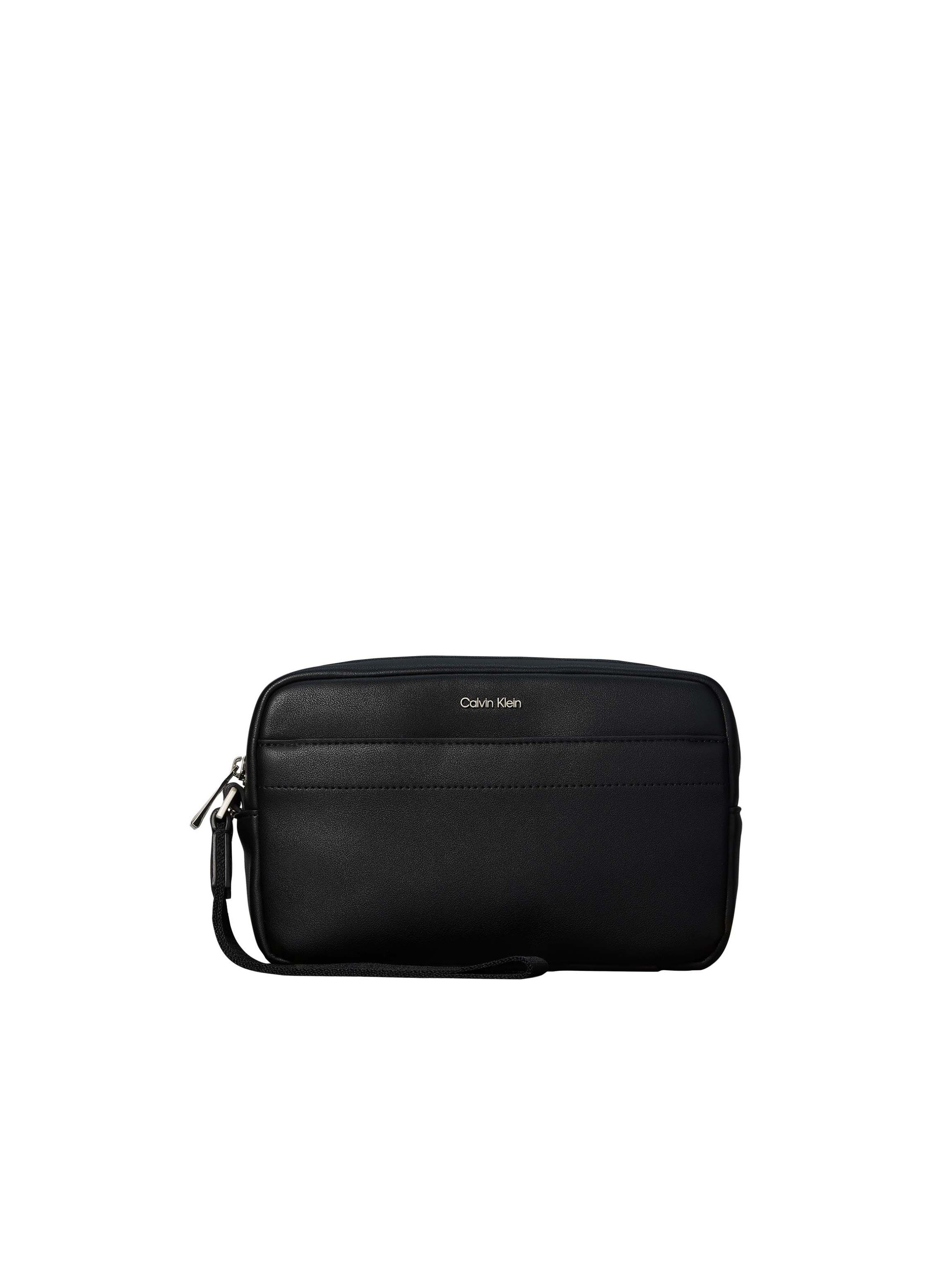 Calvin Klein Kulturbeutel RAISED POUCH W/ HANDLE, Unisex Minibag, Hygienebeutel mit praktischer Handschlaufe