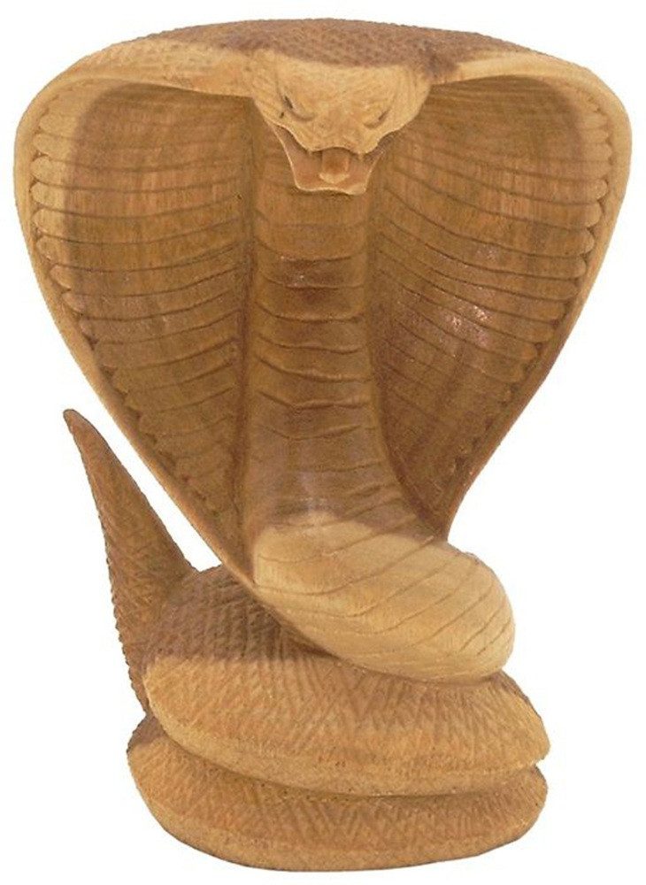 WORU Tierfigur Kobra aus Soar-Wood handgeschnitzt - 15 und 20 cm