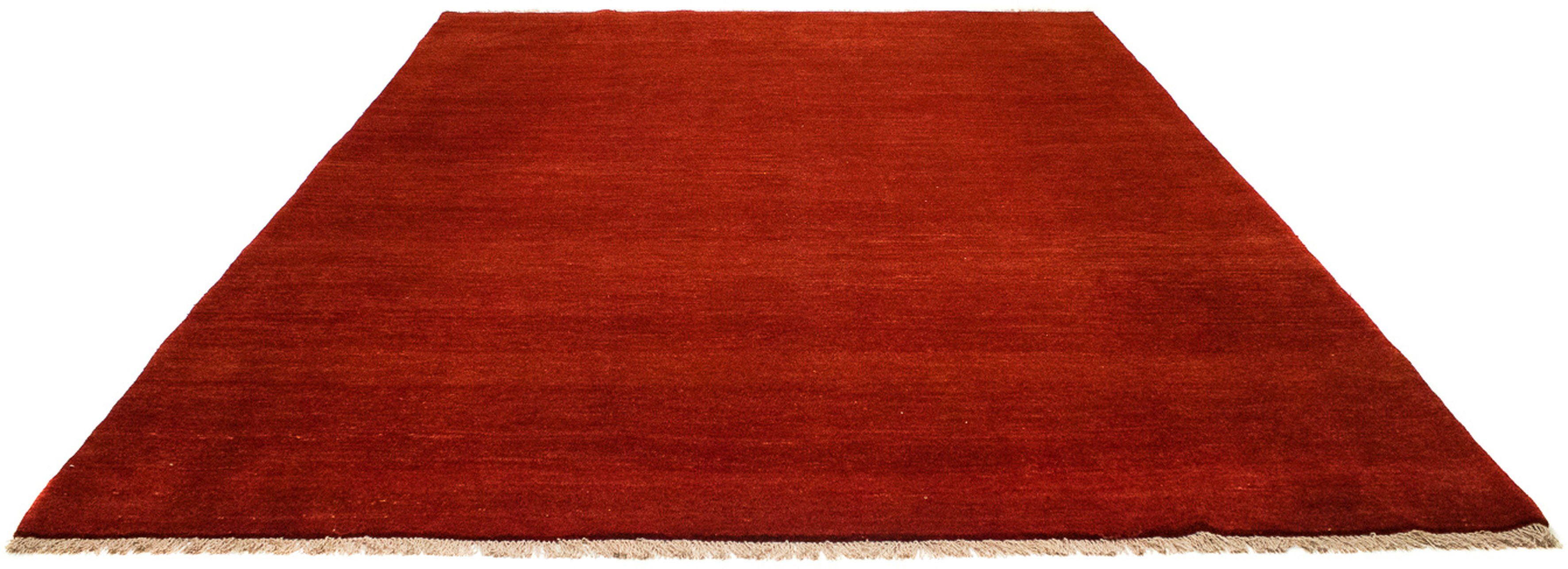 Gabbeh cm 257 rechteckig, morgenland, 18 Zertifikat - Wollteppich mit x 350 Handgeknüpft, Wohnzimmer, mm, Perser rot, Höhe: - - Einzelstück