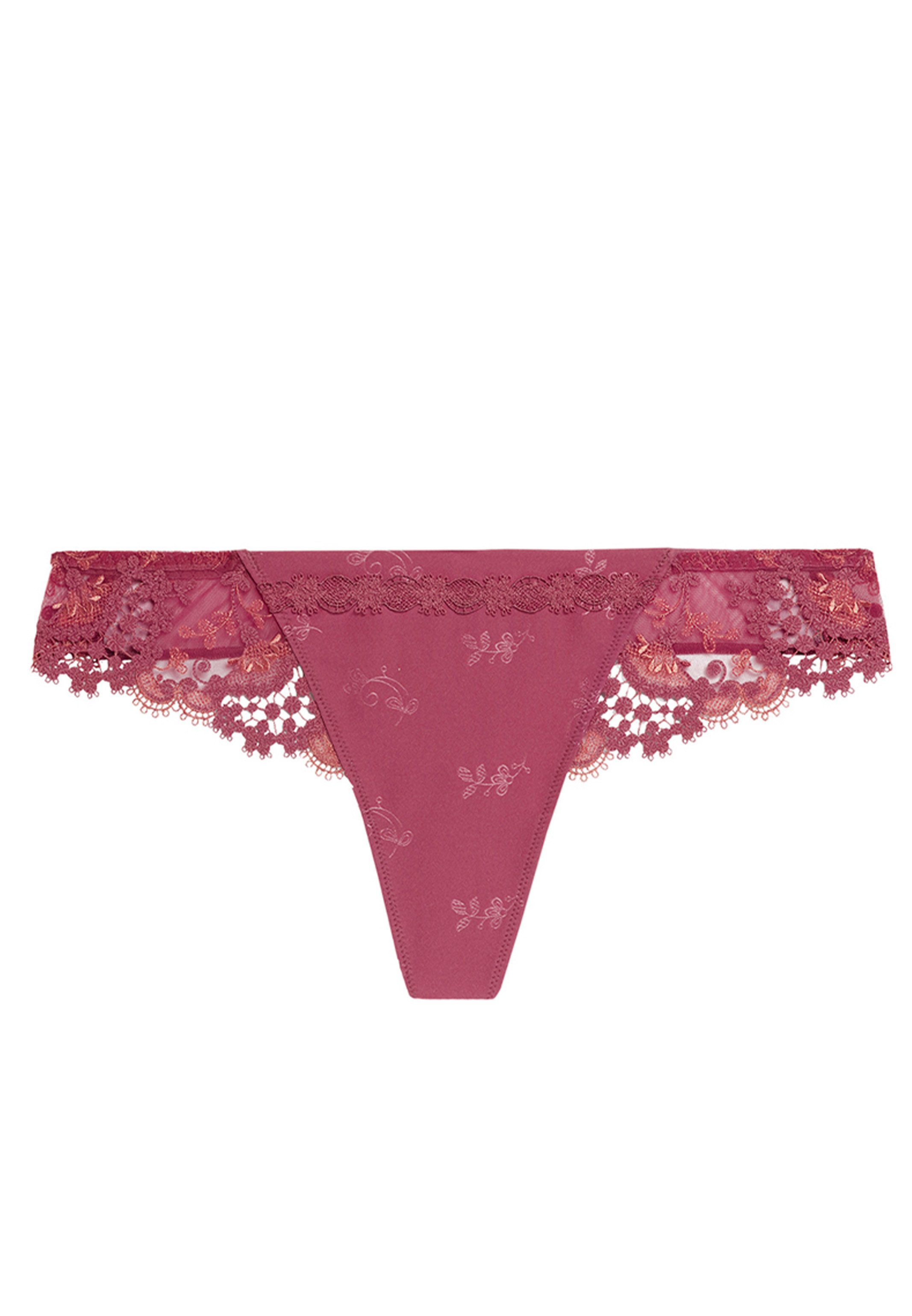 SIMONE PERELE T-String Wish (1-St) Tanga - Leicht transparent - Vorne blickdicht, Prachtvolle Stickerei