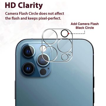 CoolGadget Schutzfolie Kameraschutz Glas für Apple iPhone 12 Pro Max, (Spar-Set 2in1, Staubgeschützt/Staubsicher), Schutzglas für Kamera-Linsen Panzerfolie für iPhone 12 Pro Max Folie