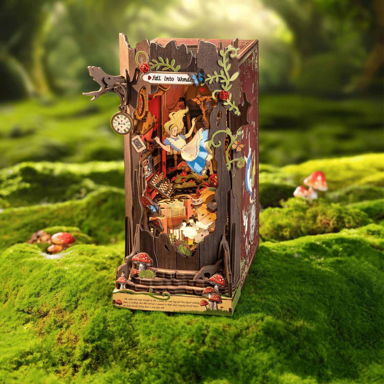 Robotime Buchstütze Robotime Alice Adventure Book Nook Diorama günstig online kaufen