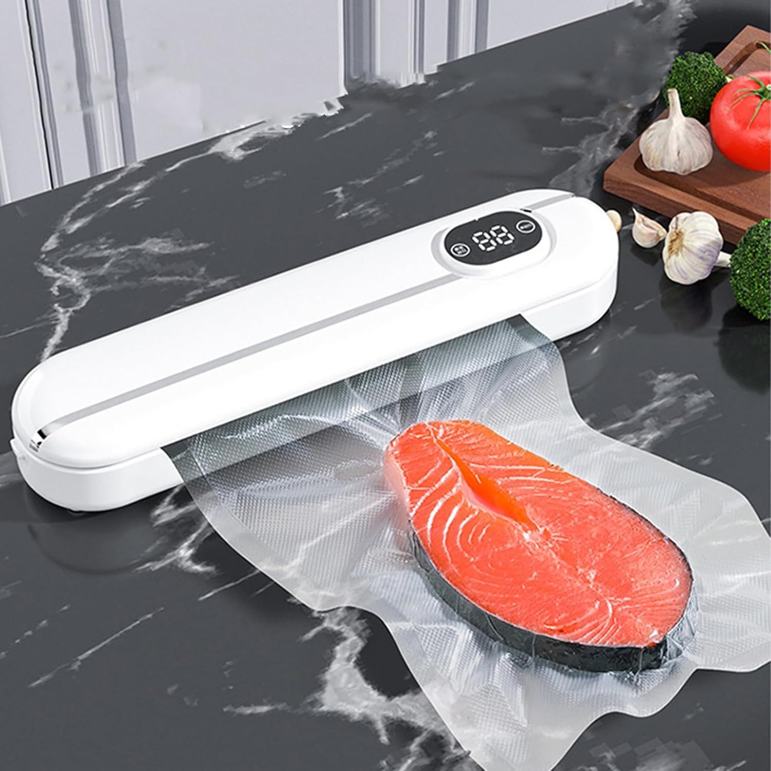 FELIXLEO Vakuumierer Vakuumierer Food Vacuum Sealer 5in1 mit 10 Beuteln fürTrockene Feuchte