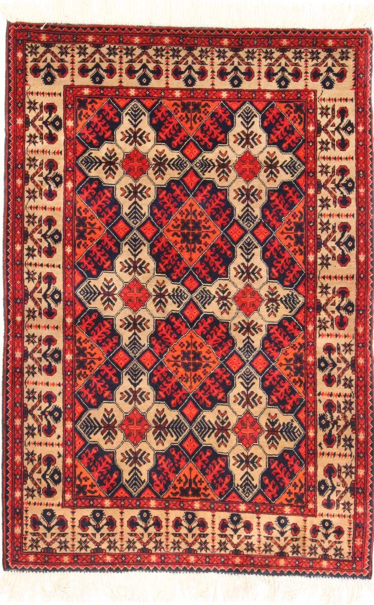 Orientteppich Afghan Samargand 99x143 Handgeknüpfter Orientteppich, Nain Trading, rechteckig, Höhe: 6 mm
