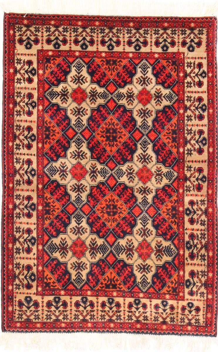 99x143 Samargand rechteckig, Orientteppich Afghan Nain Höhe: Handgeknüpfter 6 mm Trading, Orientteppich,