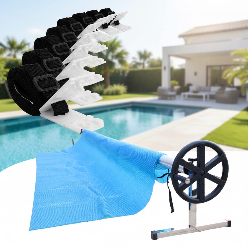 Mucola Poolverdeck Aufrollvorrichtung Pool Aufroller Solarfolie Plane Poolabdeckung Pool, (Stück), Stufenlose Größenverstellung