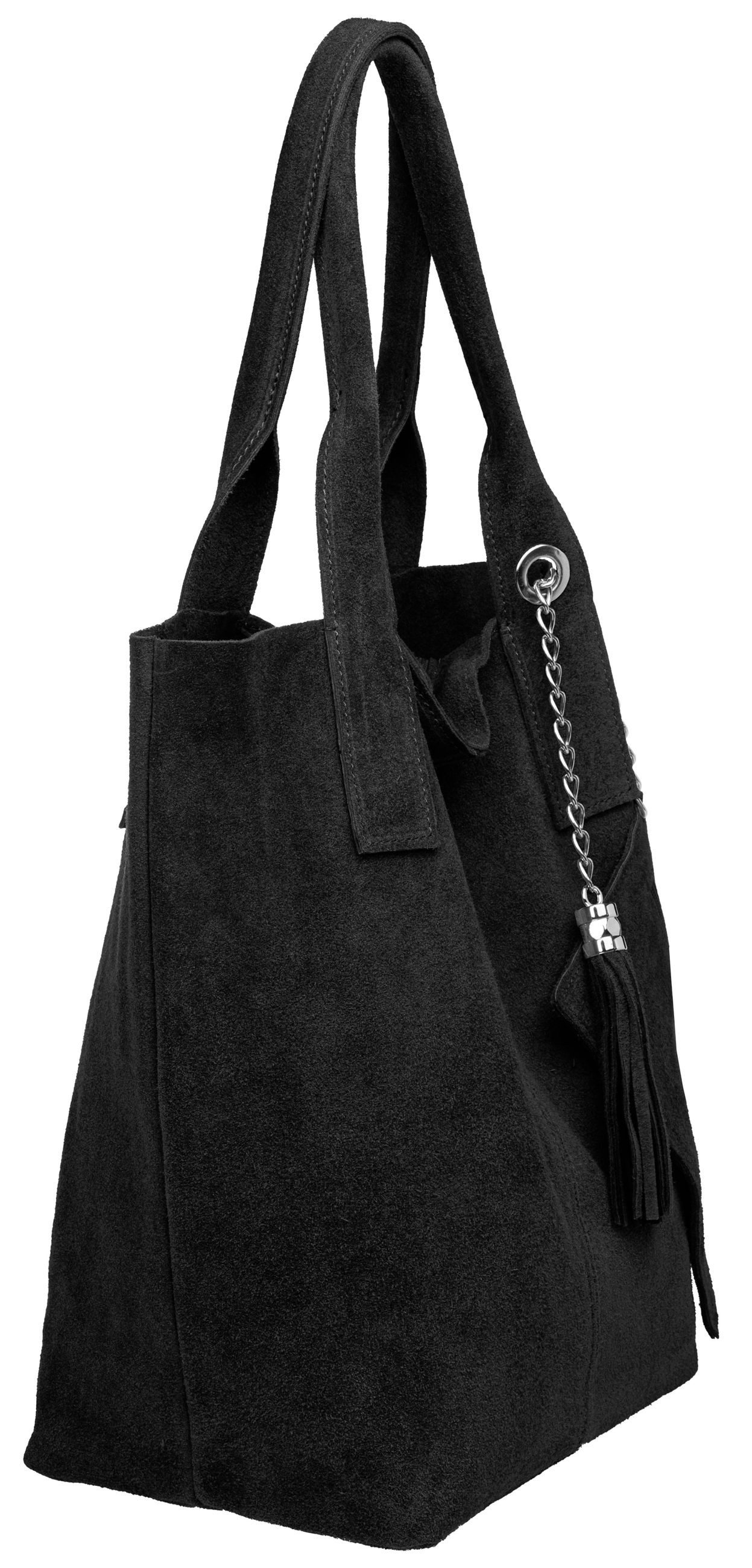Caspar Schultertasche große Wildleder Shopper Damen Tasche - CLASSIC LINE - günstig online kaufen