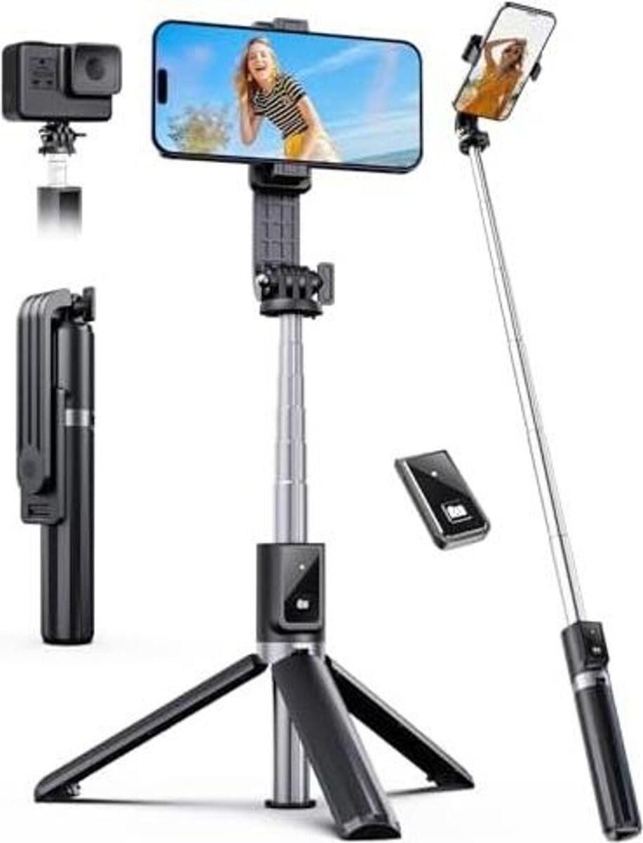 Selfie-Stick Selfie Stick Stativ mit Fernbedienung 360 Drehbar Smartphone