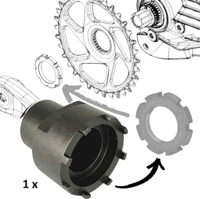 Fantic26 Fahrrad-Montageständer Ebike Kettenblatt Lockring Tool für Brose Drive S Bosch Gen3 Gen4