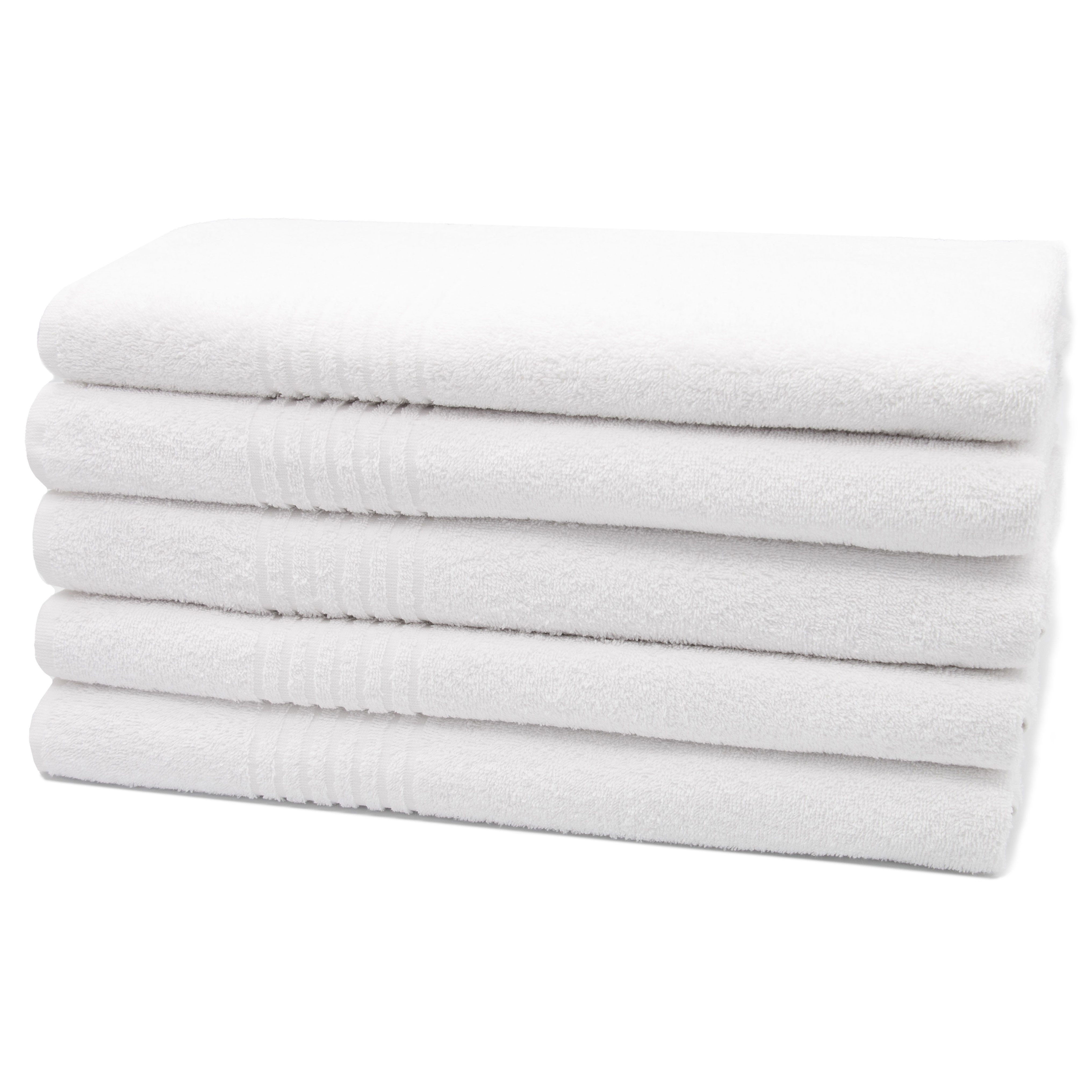 ZOLLNER Saunatuch, Walkfrottier (5-St), 70 x 180 cm, 100% Baumwolle, vom Hotelwäschespezialisten