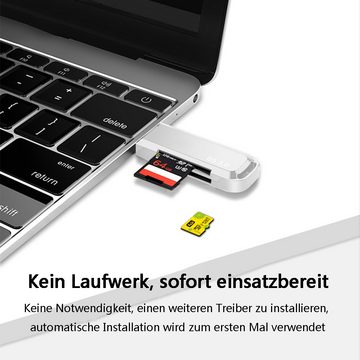 Houhence Speicherkartenleser USB 3.0 Portabler Kartenleser für SD, SDHC, SDXC, MicroSD