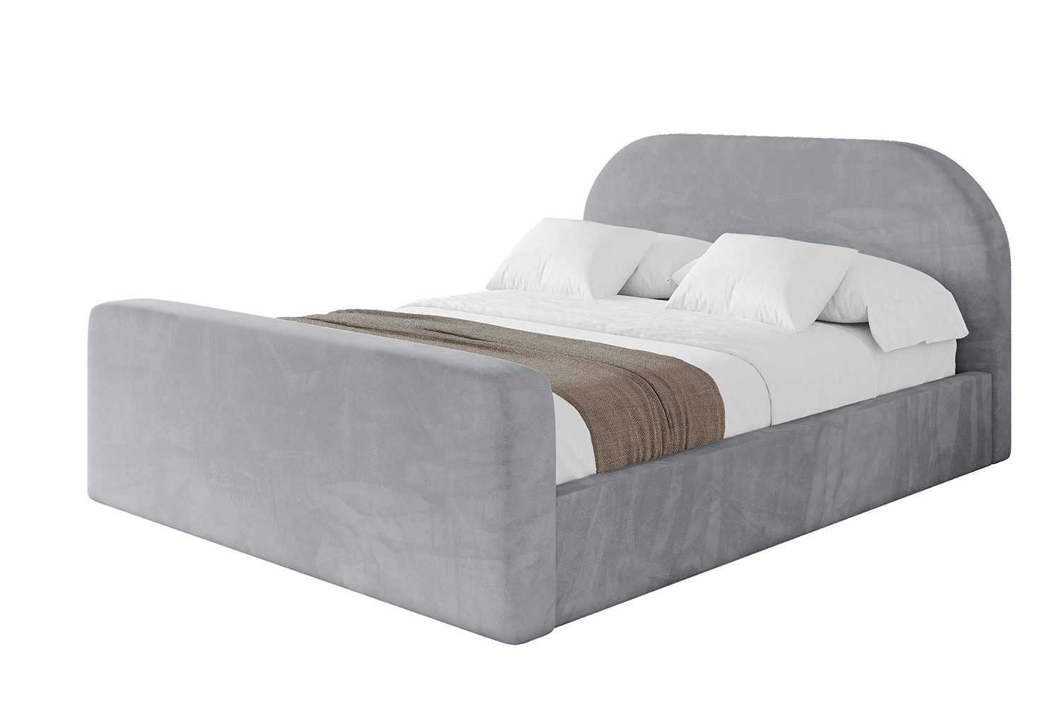 ALTDECOR Polsterbett TIVON-Z (Polsterbett mit Bettkasten und Lattenrost, Boxbett ohne Matratze), Doppelbett mit Stauraum, Bett mit Kopfteil