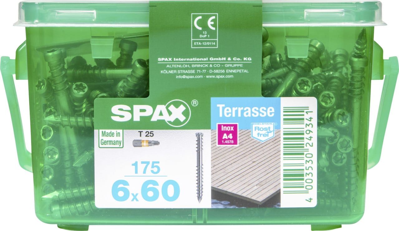 SPAX Terrassenschraube Spax Terrassenschrauben 6.0 x 60 mm TX 25 - 175