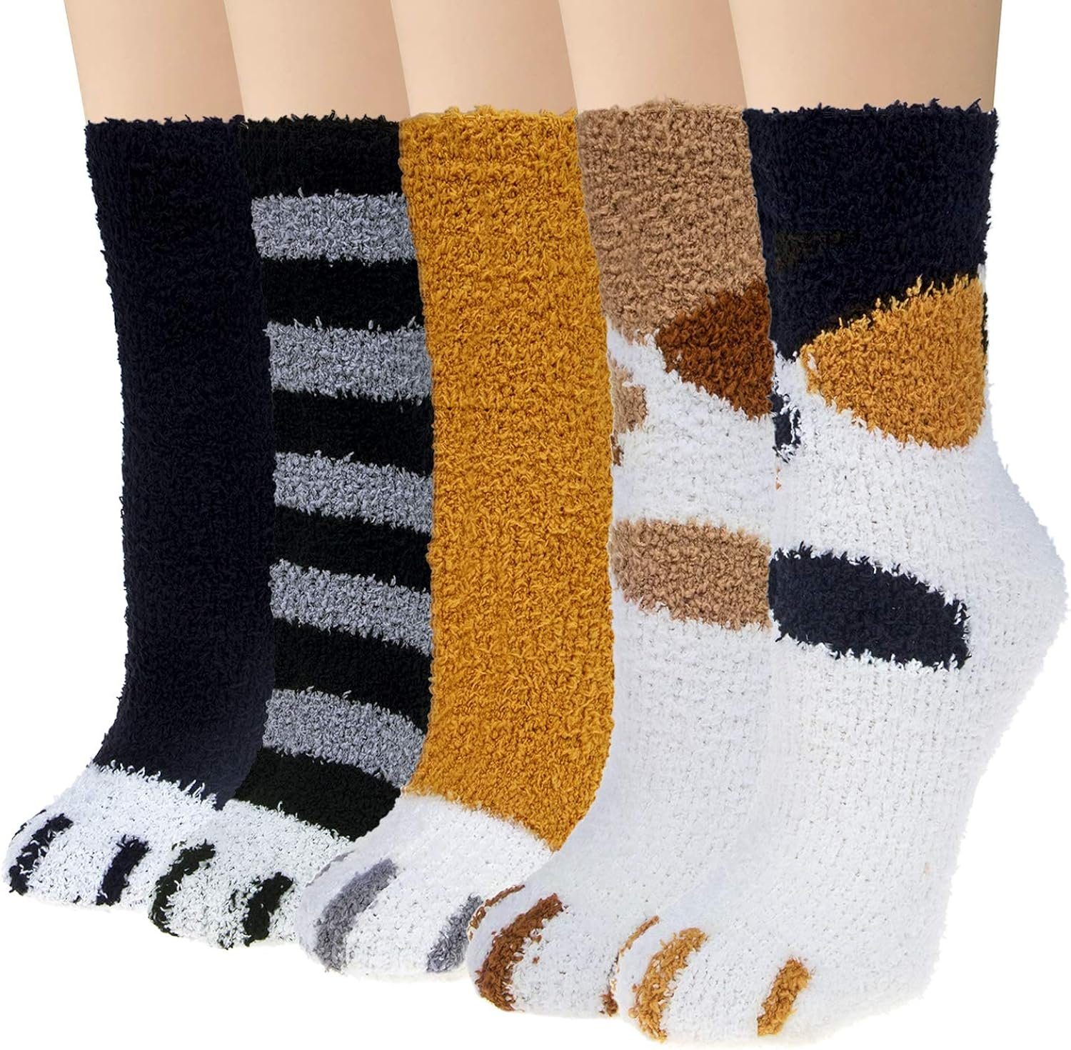 Winter Socken, Alster für Kuschelsocken Paar Flauschige Herz Damen, A0485 (5-Paar) Kuschelsocken Kuschelsocken 5