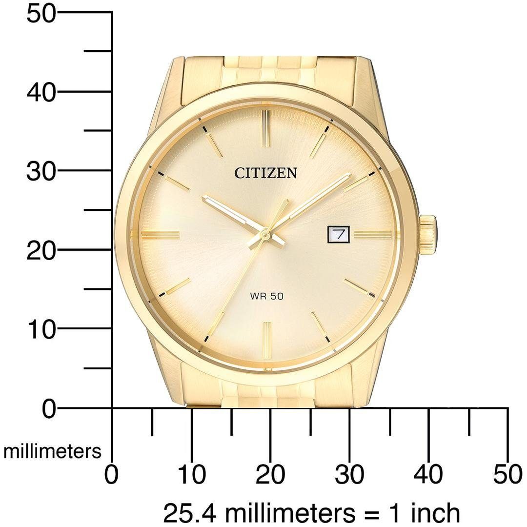 Citizen Quarzuhr BI5002-57P, Armbanduhr, Herrenuhr, Damenuhr, Edelstahlarmband, Datum