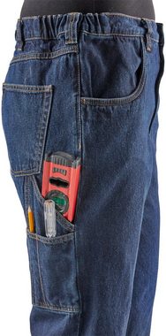 Northern Country Arbeitshose Jeans Worker (aus 100% Baumwolle, robuster Jeansstoff, comfort fit) mit dehnbarem Bund, mit 8 praktischen Taschen