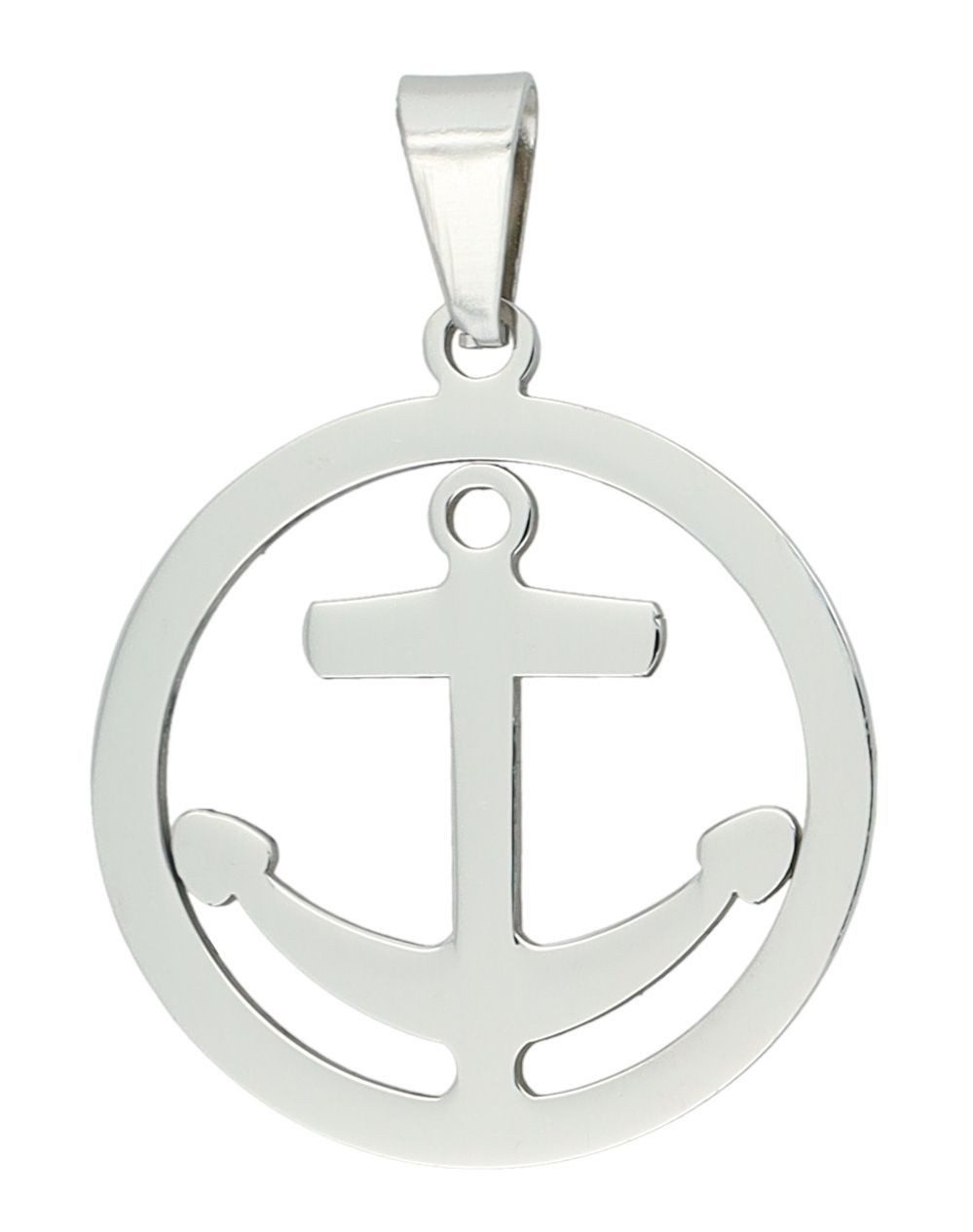 Adelia´s Kettenanhänger trendiger Anker Anhänger aus Edelstahl