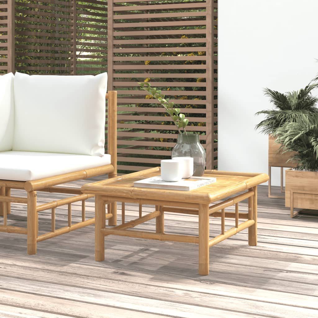 vidaXL Loungesofa Gartentisch 65x55x30 cm Bambus, 1 Teile Braun