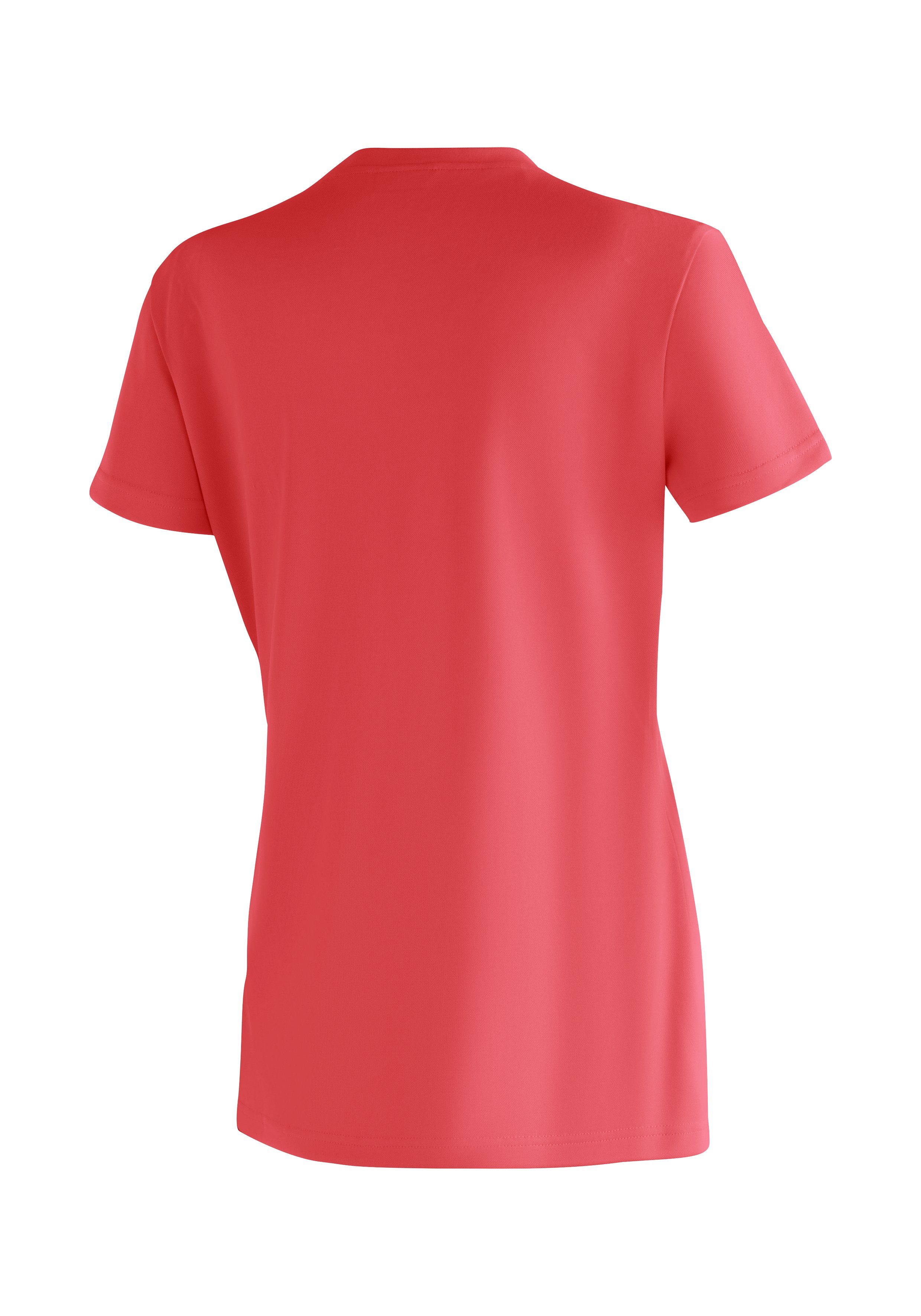 T-Shirt hellrot Sports Passformstabilität Maier mit Waltraut Funktionsshirt Print vielseitiges Funktional hoher