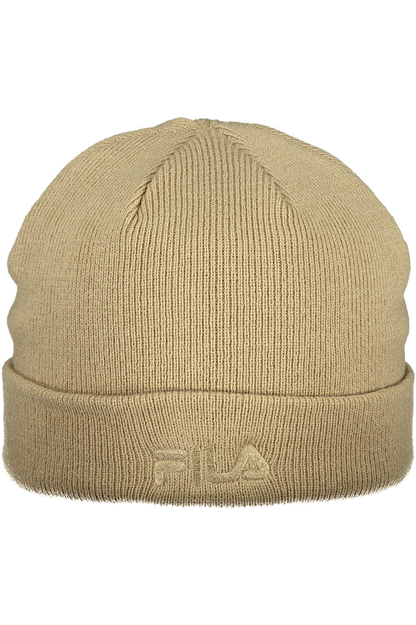 Fila Strickmütze Stylische beigen Herrenmütze mit gesticktem Logo für den perfekten L