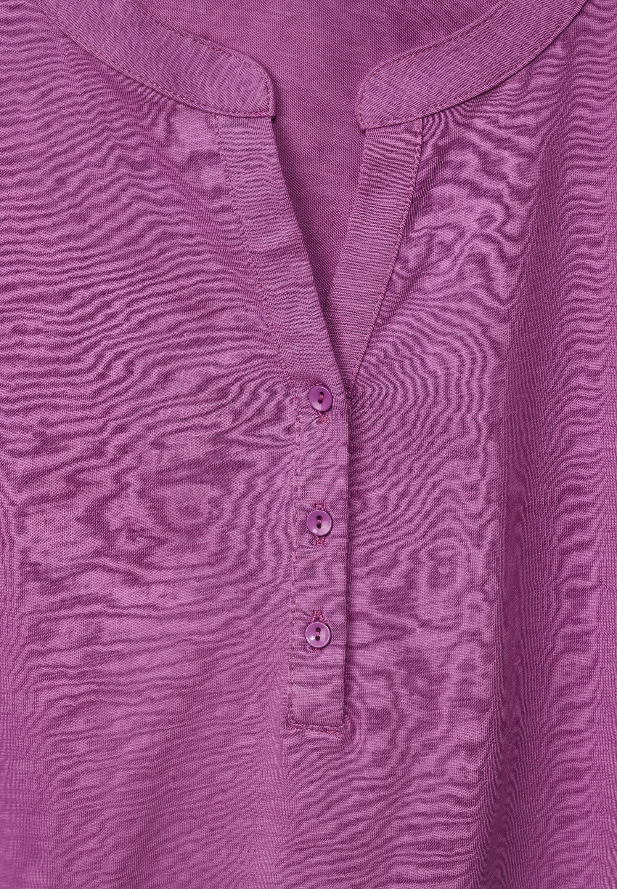 STREET ONE T-Shirt Unifarbe meta in lilac