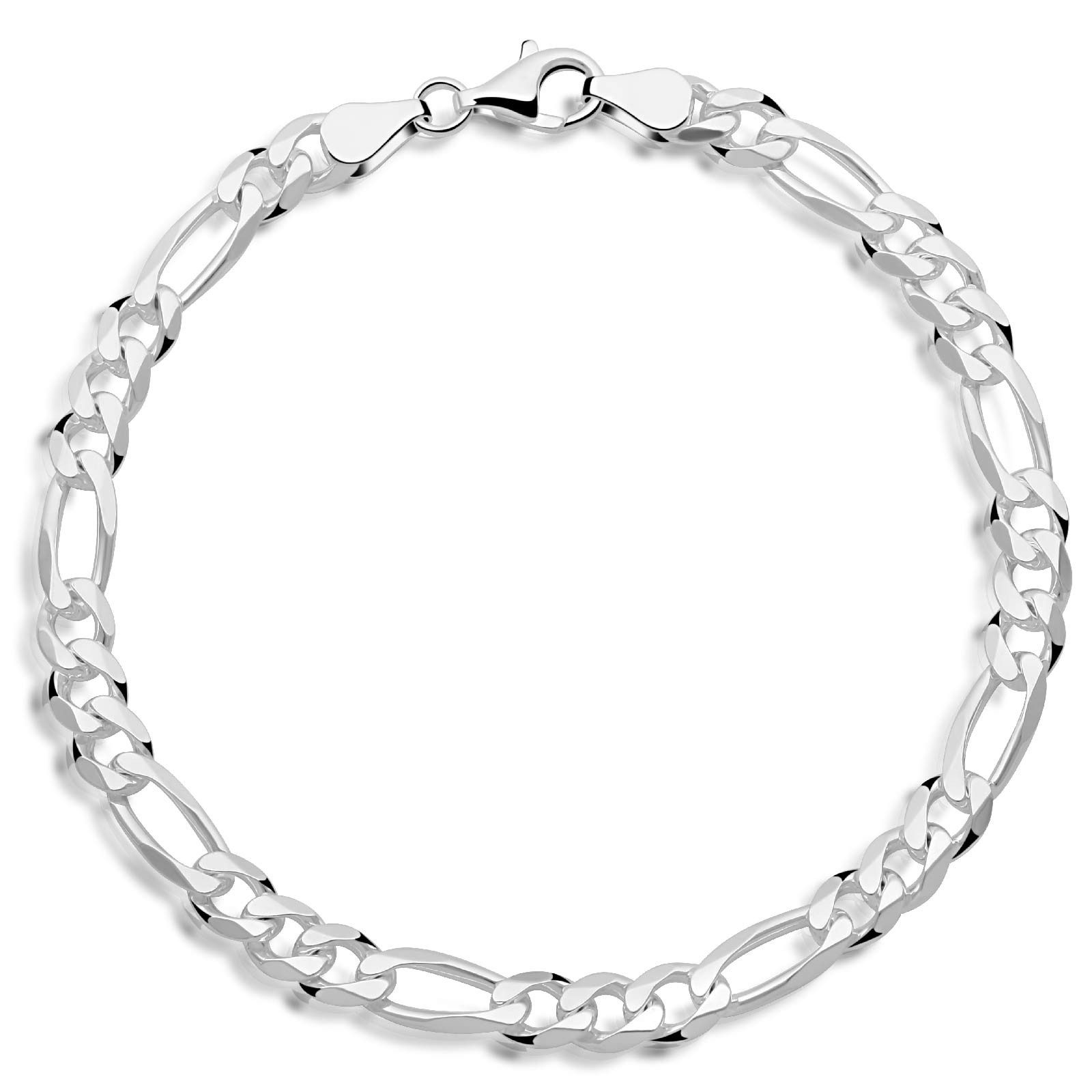Tony Fein Silberkette Figarokette 6mm 925er Silber Hochglanzpoliert, Made i günstig online kaufen