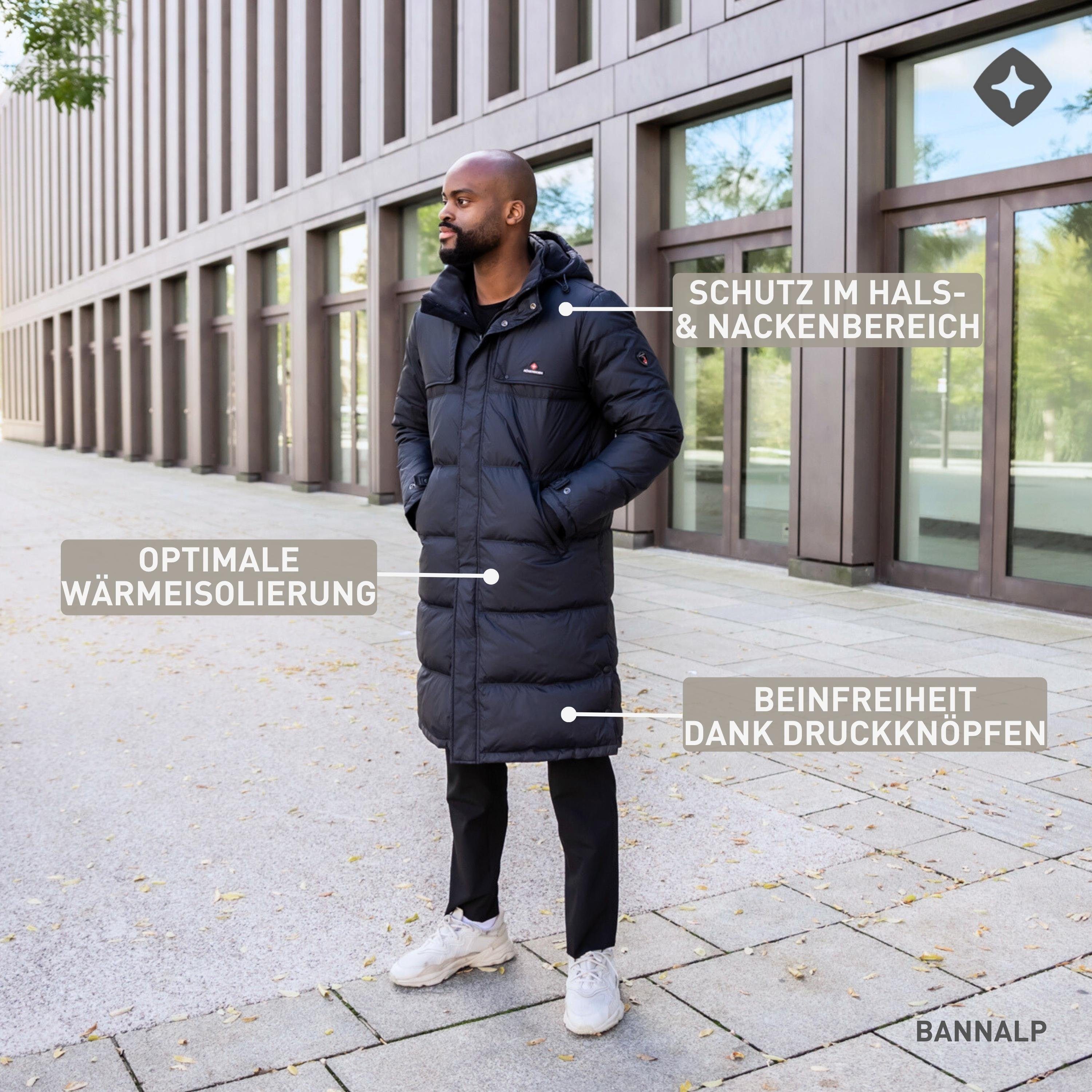 Höhenhorn Winterjacke Bannalp Herren Wintermantel für Männer Daunen Puffermantel Lang RDS-zertifiziert