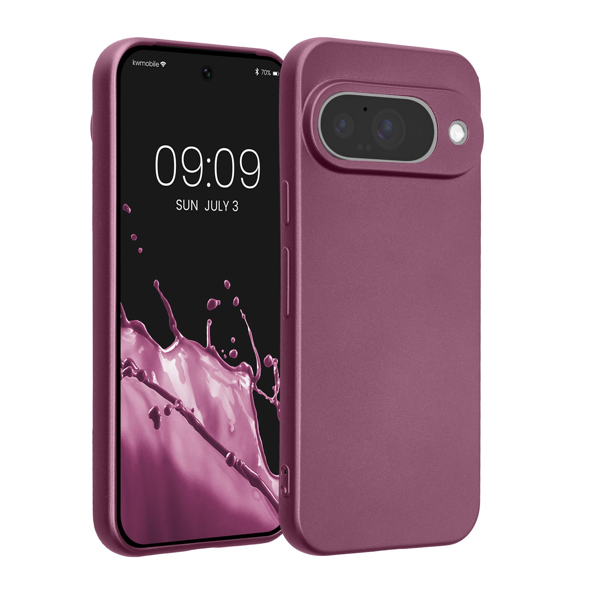 kwmobile Handyhülle Handyhülle für Google Pixel 10 Hülle, weiche Silikon Case metallisch schimmernd - Schutzhülle Cover
