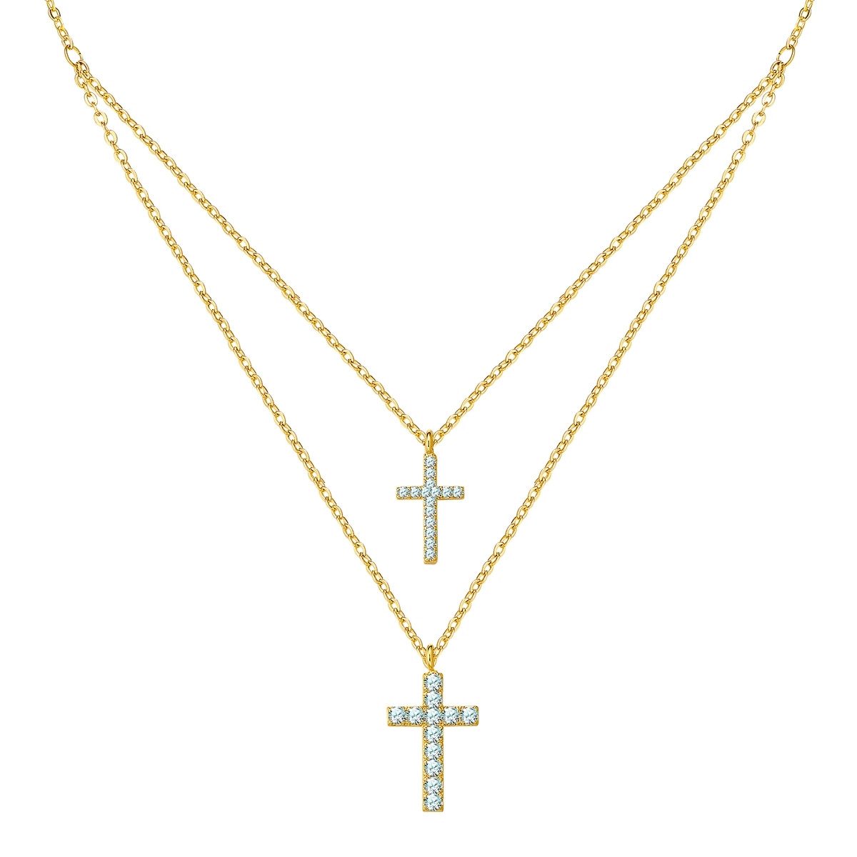 Collier Kreuz gelbgold