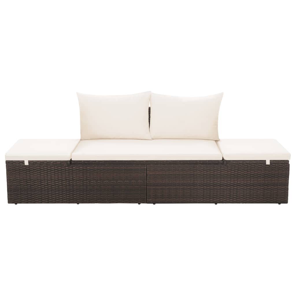 DOTMALL Gartenliege Gartenmöbel mit Sonnenliege,Polyrattan, verstellbar, günstig online kaufen