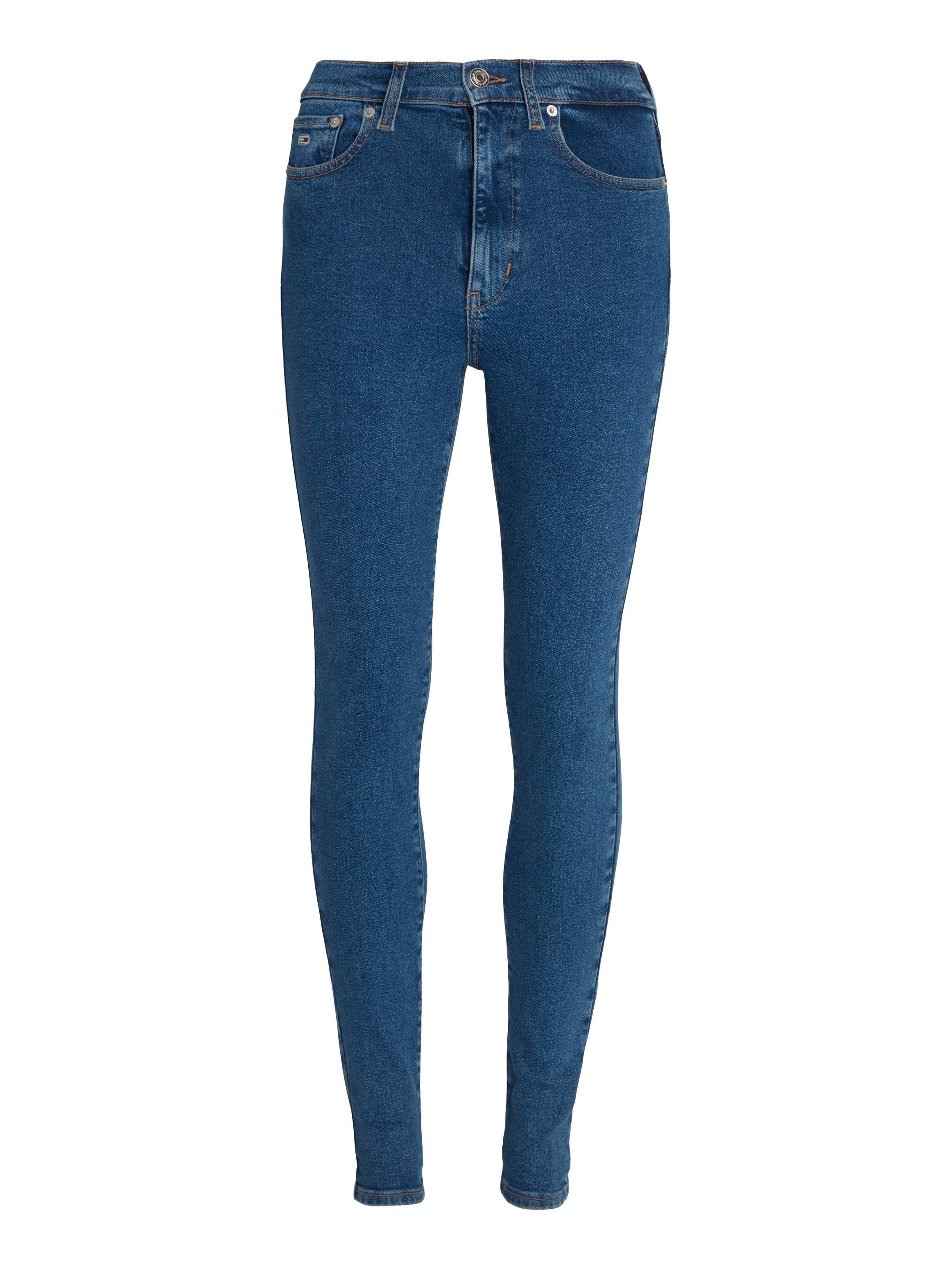 Tommy Jeans Bequeme blue30 Jeans mit mid Ledermarkenlabel Sylvia