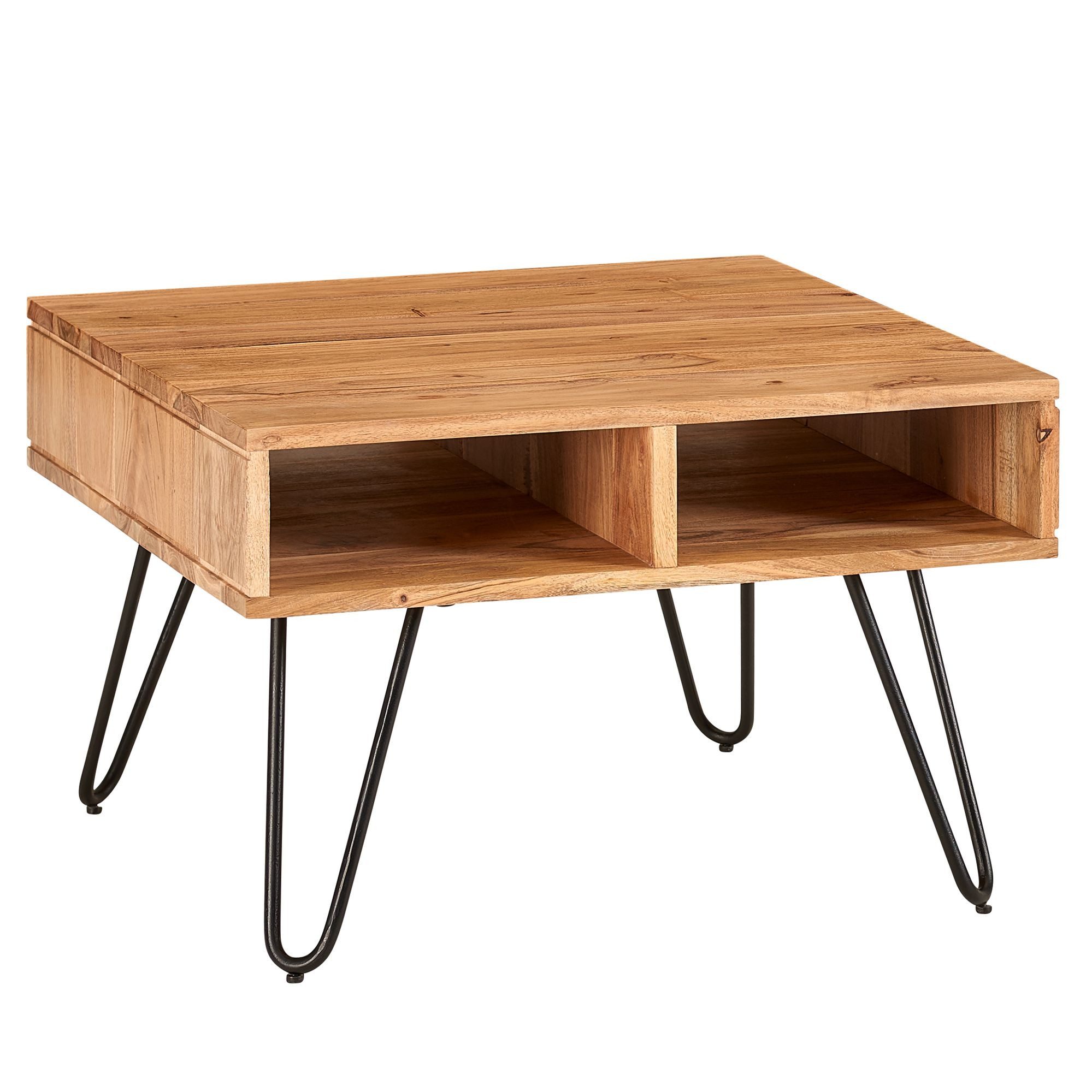 FINEBUY Couchtisch FB67218 (60x60x40 cm Akazie günstig online kaufen