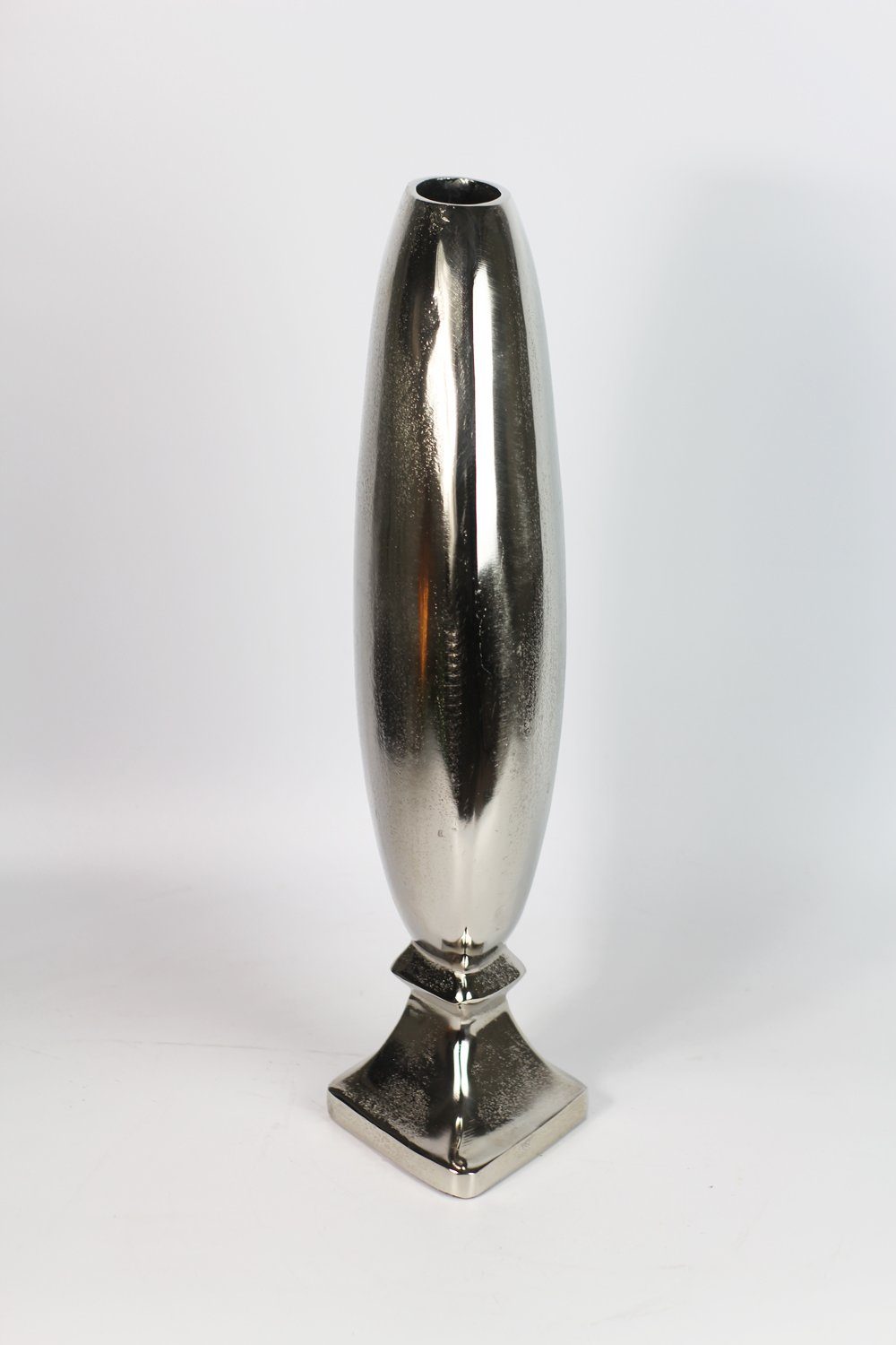 Design Vase edle Pokal Metall cm große 70 Edels Dekovase Aluminium, silber Arnusa Bodenvase